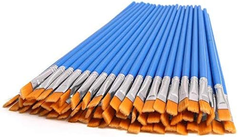 DECYOOL 60 Pcs Paint Brushes Set Kids Nylon Flat Hair Small Oil Watercolor Artist Painting Kits Bulk for Acrylic Painting...