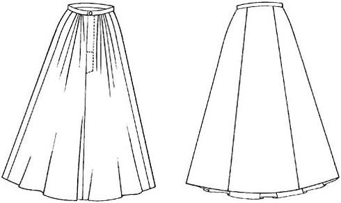 Folkwear Victorian Gored Walking Skirt Skirts #209 Sewing Pattern (Pattern Only)...