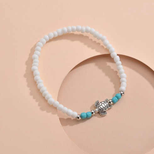Turtle Anklets Boho Turquoise Anklet Bracelet Beach Bead Anklet Waterproof Summer Foot Jewelry for Women...