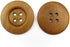 ALL in ONE 20pcs Light Brown Large 4 Hole Sewing Wood Buttons with Wide Edge 50mm(2”) (Light Brown Wide Edge-20pcs)...