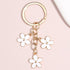 Fuqimanman2020 1~4 Pcs Flowers Charms Enameled Keychain Cute Flowers Chain Tassel Keyring Gifts Purse Bag Accessories...