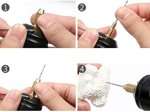 Pin Vise Hand Drill, for Jewelry Making, Manual Craft Electric micro Drill Sharp HSS Micro Mini Drill Bits Set, Precision Small Hand Drill For, Ro...