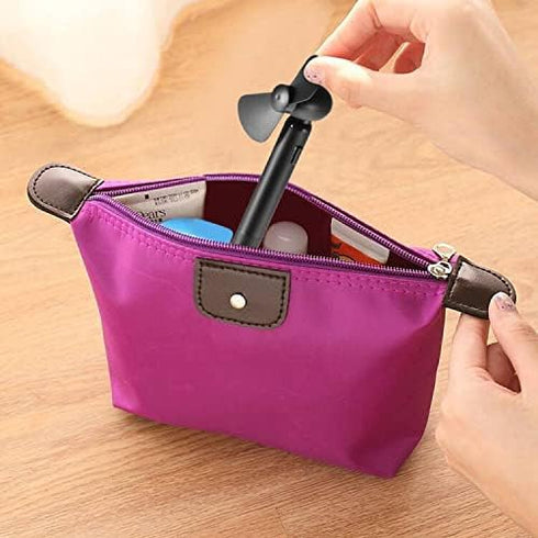 Pocket Fan, Handheld Mini Fan with Keychain Clip, AAA Battery Powered Small Personal Fan Mini Portable for Home Outdoor Camping Travel - Black...