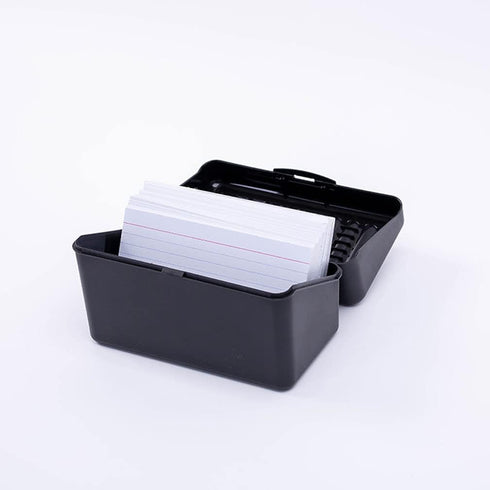 Teensery 1 Pack Index Card Case Holder Multi-purpose Plastic Organizer Holder for Notecard Recipes Business Card, Black...