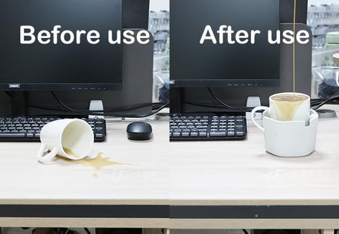Desk Cup Holder,FINTHECH Suction Cup Holder with Strong Suction Cups, can be Used on Smooth Flat Surfaces, nightstands, Bathroom Cup Holders, Dres...