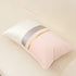 Avigers 12 x 20 Inches Pink White Gold Leather Striped Patchwork Velvet Cushion Case Luxury Modern Throw Pillow Cover Decorative Pillow for Couch ...