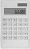Crystal Calculator Slim Elegant Design Office Home Electronics Dual Power Desktop Calculator, Solar 10 Bit Tilt LCD Display Tilt Design White (Cry...