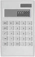 Crystal Calculator Slim Elegant Design Office Home Electronics Dual Power Desktop Calculator, Solar 10 Bit Tilt LCD Display Tilt Design White (Cry...
