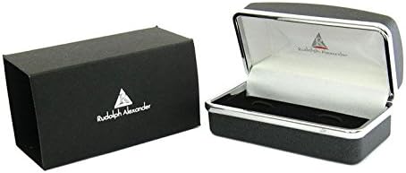 Cuff-Daddy Diamond Bar Gunmetal Cufflinks with Presentation Box...