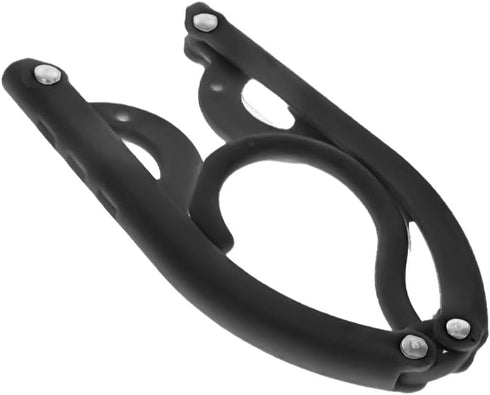 SE 12-piece set of Folding Ultra Compact Travel Hangers (Black & White), Open 16-Inches Folded 5-Inches...