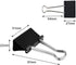 9 Pack Binder Clips Paper Clamps Upgrade Big Clip for Office Classroom Home Supplies(Black)...