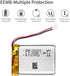 EEMB 4PACK Lithium Polymer Battery 3.7V 320mAh 402535 Lipo Rechargeable Battery Pack with Wire Molex Connector for Speaker and Wireless Device- Co...