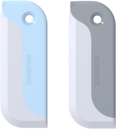 2 Pack Mini Squeegee, Small Kitchen Countertop Squeegee, Soft Glass Cleaner for Home Tabletop, Bathroom Mirror, Car Window Cleaning Squeegee All-P...