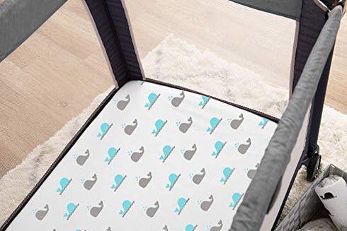 TL Care 100% Natural Cotton Fitted Pack and Play Sheet 39" x 27" - Soft & Breathable Pack N Play Sheet for Playpen, Playard & Mini Crib Mattress, ...