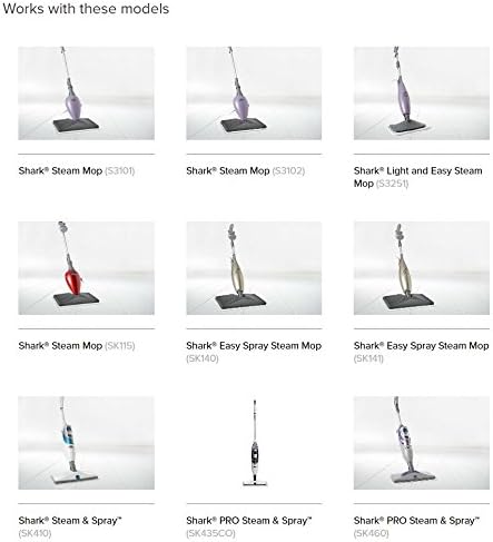 Shark Steam and Spray Mop Cleaning Pads 6 pc, for S3101, S3102, S3250, S3251, SK115, SK140, SK141, SK435CO, SK460...