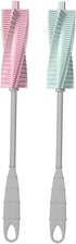 ibasenice 2 Pack Silicone Bottle Brush Set Baby Bottle Cleaner Brush and Pacifier Scrubbing Brush Milk Bottle Cleaning Brush and Cup Feeding Bottl...