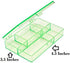 Mini 5-Grid Plastic Storage Box for Beading and Diamond Painting. Green Countertop or Drawer Storage for Beads, Nail Art, Jewelry Hardware and Sup...
