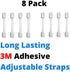 Generic Baby Child Safety Locks Straps (8 Pack) for Cabinets, Drawers, Fridge, Toilets Easy Installation, Clear (WC066)...