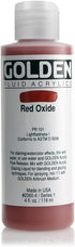 Golden Fluid Acrylic, 4 ounce bottle, Red Oxide (2360-4)...