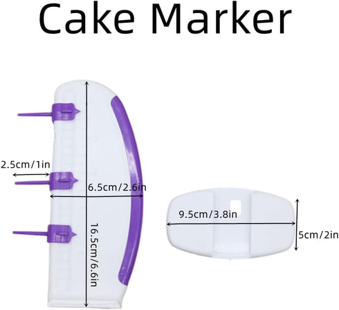 QIANG 2 Pcs Cake Measuring Marker Draw Balance Ruler,Cake Marker, Pattern Decoration Line Cake Edge Side Decorating Tools...