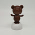 Brown Solar Dancing Bear Decoration Solar Powered Dancing Car Dashboard Decor, Bobbling Head Bear Decoration Shaking Head Dolls Solar Power Kits...