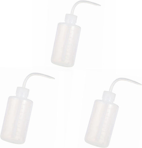 Wash bottles,3pcs 250ml Plastic Safety Wash Bottle Convenient Transparent Squeeze Bottle for Medical Laber Supplies Green Soap Cleaning Washing Bo...