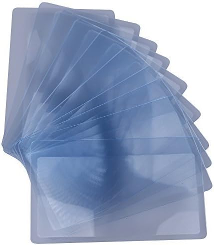 Lot of 12 OpticLens Brand Credit Card Sized Magnifying Lenses. Wholesale Lot - 300% Fresnel Magnifier...