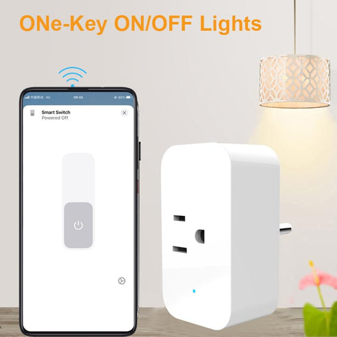 Matter Smart Plug Mini Wi-Fi Outlet, 15A/1800W Max, Compatible with Apple Home, Siri, Alexa, Google Home, SmartThings, Smart Socket Matter Smart H...