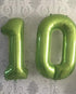 Tellpet Birthday Number Balloons, Foil Mylar Number Balloon, Green Number 0...