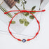 COLORFUL BLING Upgraded 7 Knots Evil Eye Bracelet with Message Card Adjustable Lucky Red String Bracelet Set Kabbalah Protection Friendship Wish B...