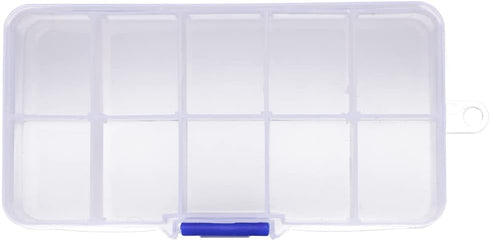 Craft County Plastic Bead Organizer – Clear – Customizable Compartments – Perfect for Organizing Small Items...