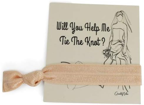 7 Rose Gold Bridesmaid Gift Bracelets Kit. "I Can't Tie The Knot Without You" Bridesmaid Cards & Gift Box. The Tie Knot Cuff or Heart Bracelet Gif...