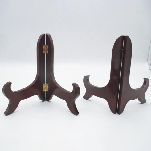 Wooden Display Stand Plate Displaying Holders Photo Frame Holders Picture Easel Stand Book Stands Home Art Decoration for Desk Tabletop 6 inches...