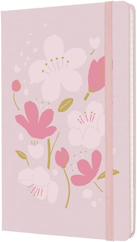 Moleskine Limited Edition Sakura Notebook, Hard Cover, Large (5" x 8.25"), Ruled/Lined, Graphic 1, 240 Pages...