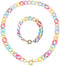 Kercisbeauty Candy Colorful Chunky Chain Acrylic Choker for Women and Girls Cute Punk Rainbow Necklace...