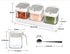 Mlici 8.6 oz Condiments Container Seasoning Jars, Kitchen Spicy Jars with Lids and Spoons, Tea Coffee Sugar Canisters Glass Spice Box, Set of 3, W...