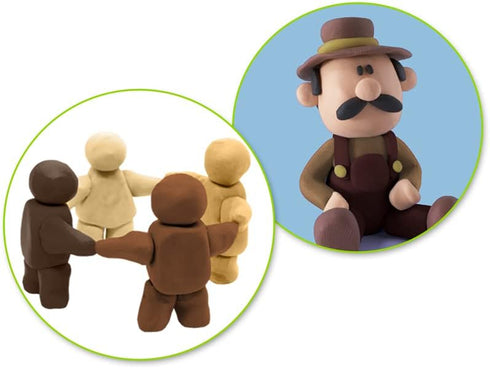 Colors of The World Modelling Clay - Beige, Tan, Light Brown, Dark Brown, and More - 12 Piece - 5.3 Oz...