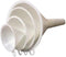 Chef Craft Set of 4 General Purpose Plastic Assorted Sizes Nested Funnel Set, White...