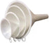 Chef Craft Set of 4 General Purpose Plastic Assorted Sizes Nested Funnel Set, White...