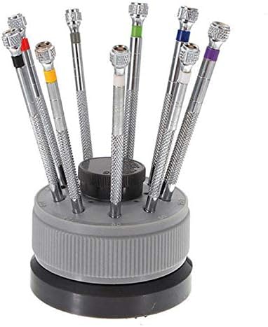 New 9 pcs Precision Watch Flat Blade Slotted Screwdriver Set Watchmakers Tools...