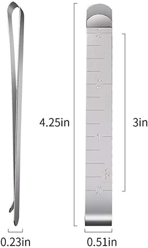 HONEYSEW Sewing Clips Stainless Steel Hemming Clips 3 Inches Measurement Ruler Quilting Supplies Fabric Clips (10PCS/Pack)...