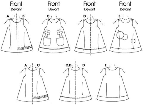 BUTTERICK PATTERNS B3772 Toddler's & Children's Dress, Size 4-5-6...