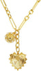 Heart Necklaces for Women, 18K Gold plated Sun Pendant Necklace Chunky Gold Heart Chain Aesthetic Jewelry Accessories...