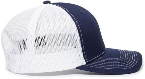 Outdoor Cap Men's Standard mesh Back Ballcap, Navy/White...