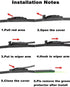 OEM Quality 22 "+ 22" Quality all-weather durable stable quiet wiper blades + Suitable for all weather (2 blades) (24+18)...