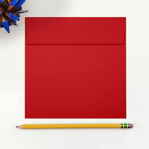 LUXPaper Square Invitation Envelopes | Peel & Press | 6" x 6" | Ruby Red | 80lb. Text | 50 Qty...