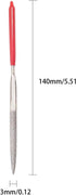 Utoolmart Diamond Needle File, Mini Diamond Needle File Set, 3mm x 140mm Half Round Files Tools, 150 Grits Small Tip Files, for Metal Glass Stone ...