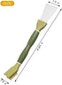 Copper Wire Brush with Scraper - 2-in-1 Dual-Head Cleaning Tool for Kitchen, Bathroom, Garage and More - Ergonomic TPR Handle (Green)...