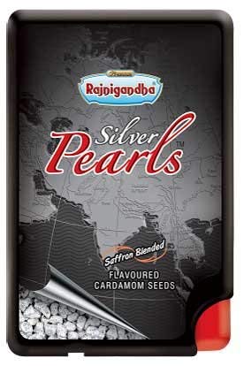 Rajnigandha Silver Pearls Saffron Blended Flavored Cardamom Seed Mouth Freshner...