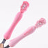 Cute Pink Melody Fork and Spoon Flatware Set with Case, Tableware Set with Cute Figure, Medium...